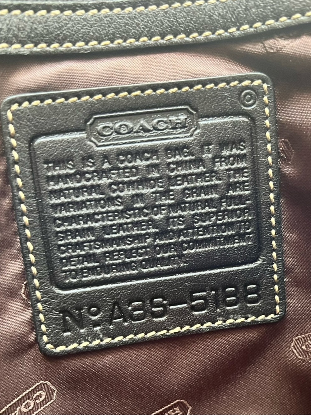 Vintage Coach Hamptons Leather Gallery Tote Bag in Black and Brown - Picture 6 of 11